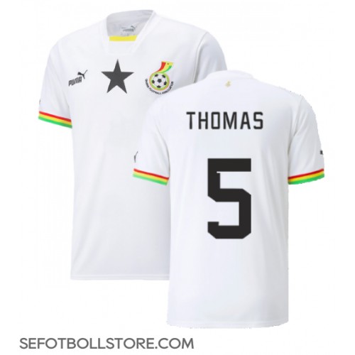Ghana Thomas Partey #5 Replika Hemmatröja VM 2022 Kortärmad